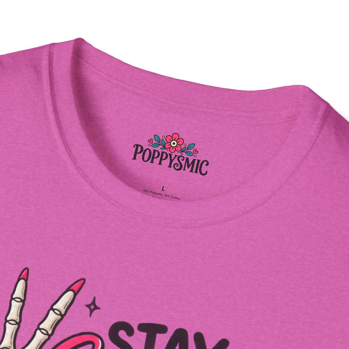 Stay Spooky Babes T-Shirt — Halloween Skeleton Peace Sign Tee