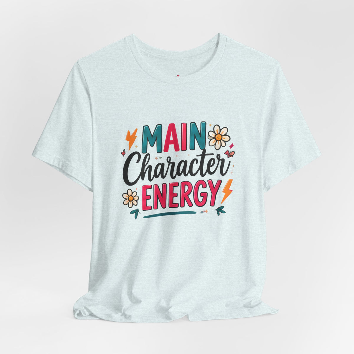 Main Character Energy T-Shirt — Retro Floral Graphic Tee