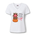 Thankful for a Season That Gives Me a Reason to Shop Thanksgiving Pumpkin V-Neck Tee