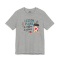 Teacher T‑Shirt – “Lesson Plans & Coffee & Grace” Floral Coffee Cup Tee
