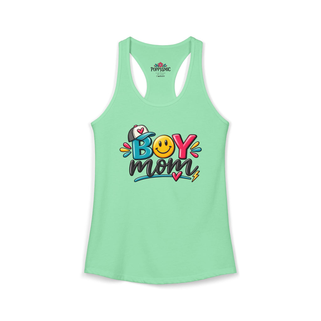 Boy Mom Racerback Tank