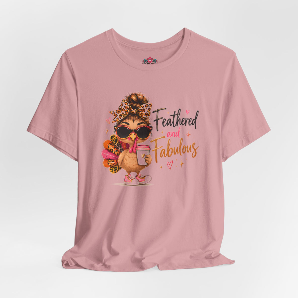Feathered and Fabulous Flamingo Graphic Tee