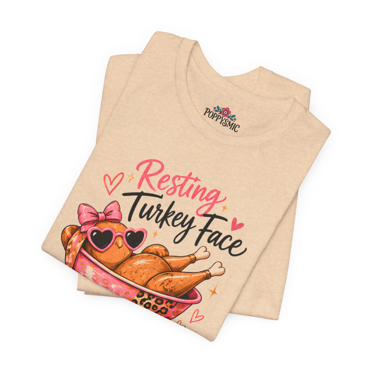 Resting Turkey Face Thanksgiving Turkey T-Shirt