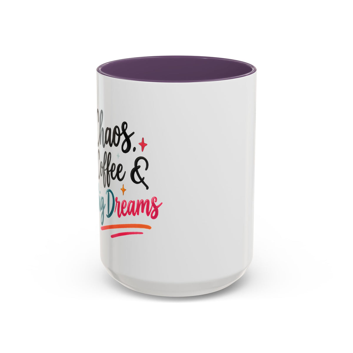 Inspirational Coffee Mug — 'Chaos, Coffee & Cozy Dreams' Accent Ceramic Mug (11/15oz)