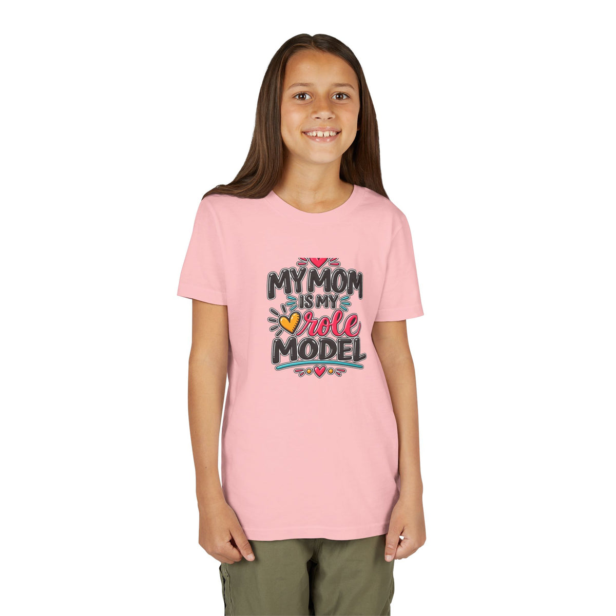 Youth Tee — "My Mom Is My Role Model" Graphic Kids Shirt