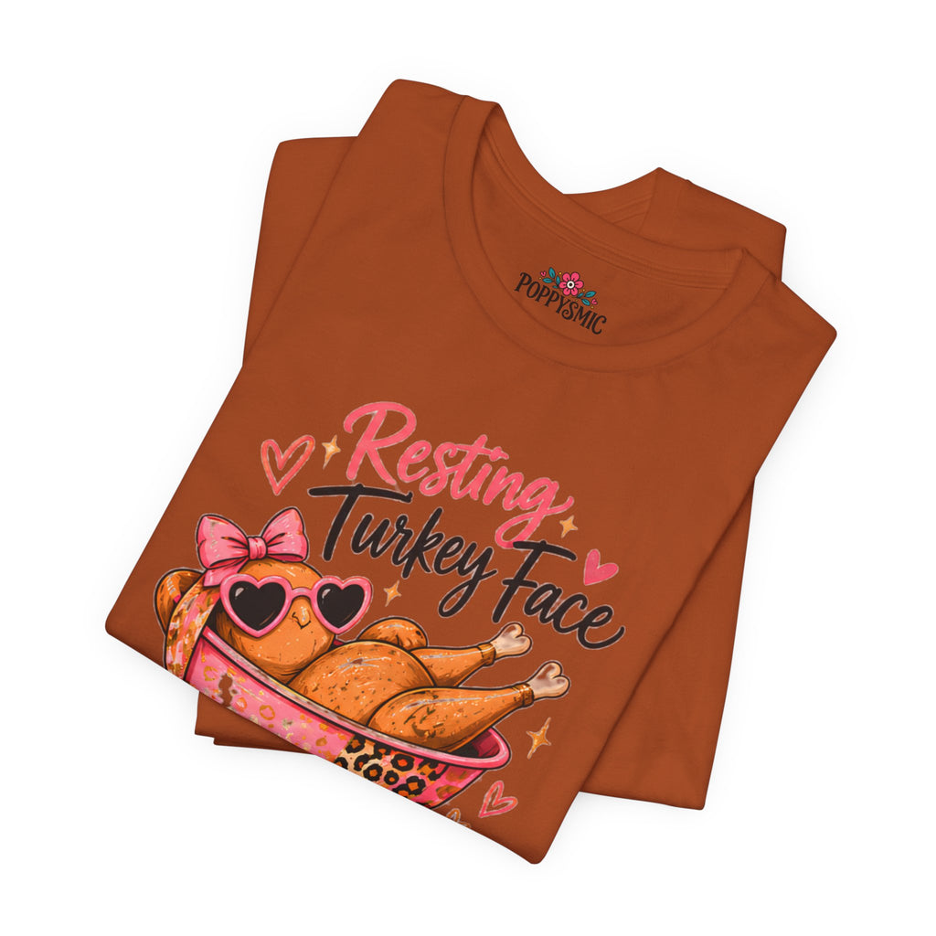 Resting Turkey Face Thanksgiving Turkey T-Shirt
