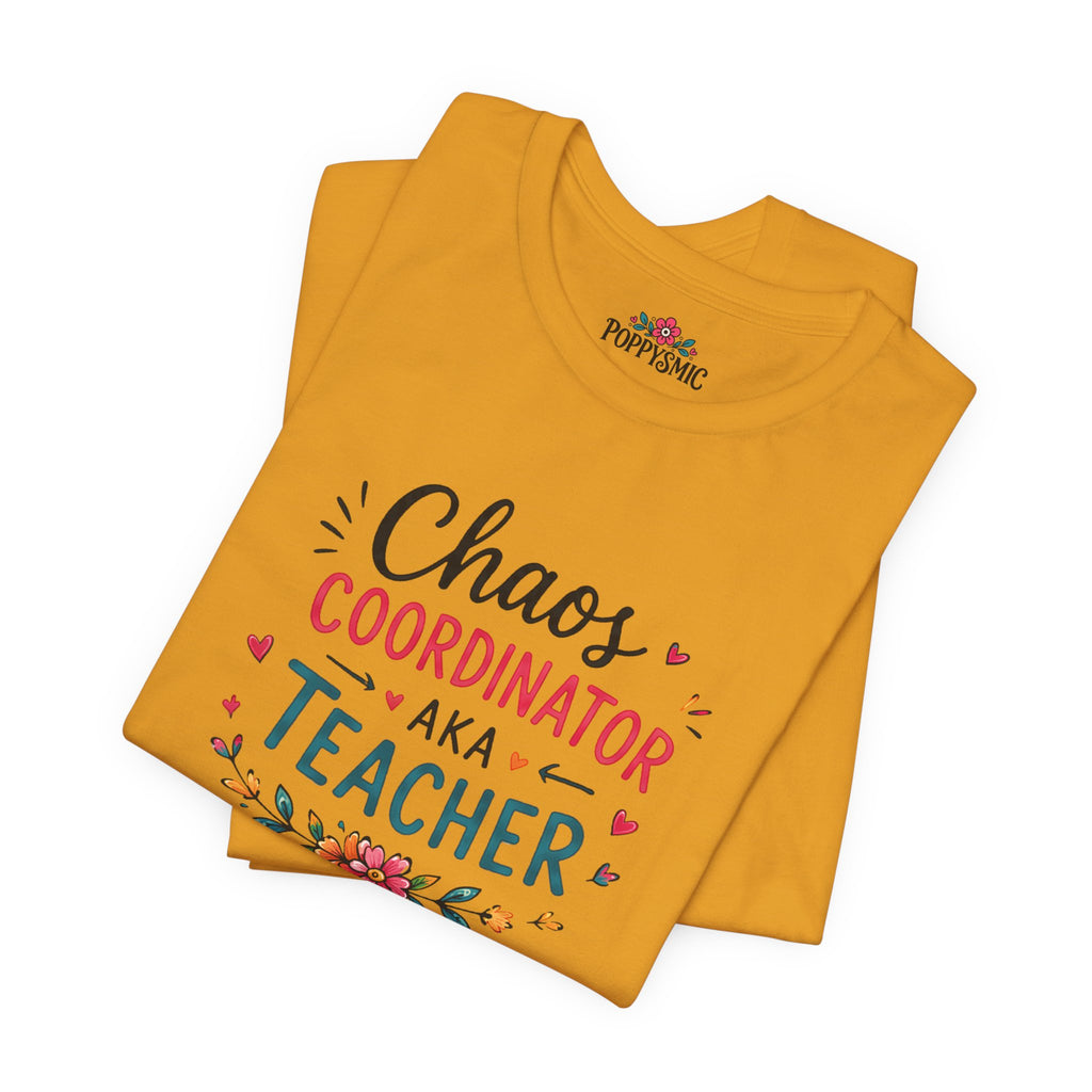 Teacher T-Shirt - "Chaos Coordinator AKA Teacher" Floral Graphic Tee