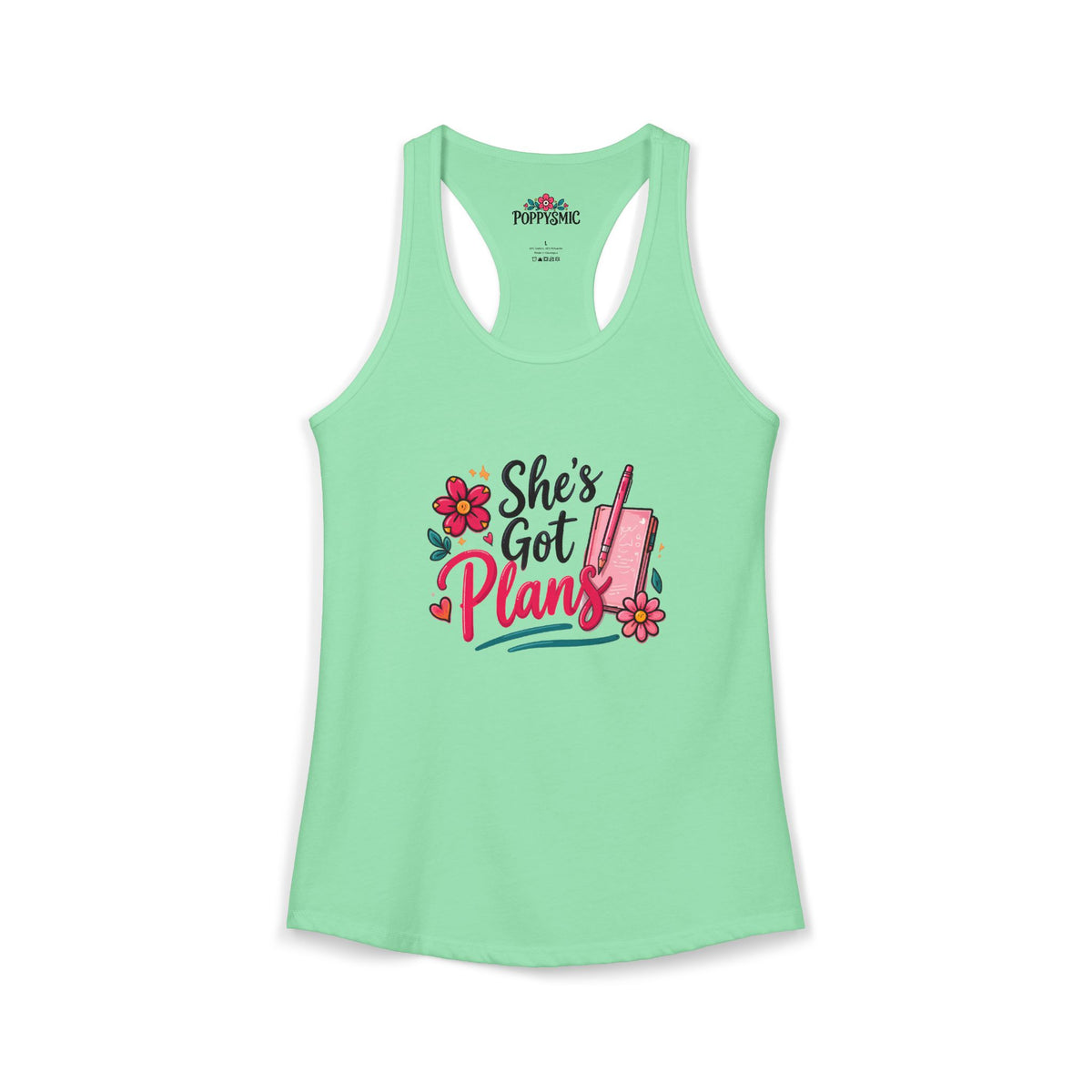 She’s Got Plans Women's Ideal Racerback Tank