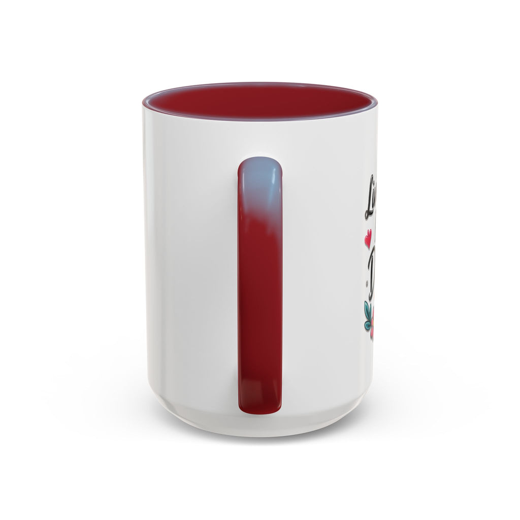 Inspirational Coffee Mug - "Live Life To Dream About" Accent Ceramic Mug (11/15oz)