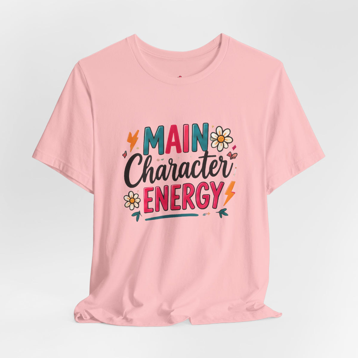 Main Character Energy T-Shirt — Retro Floral Graphic Tee
