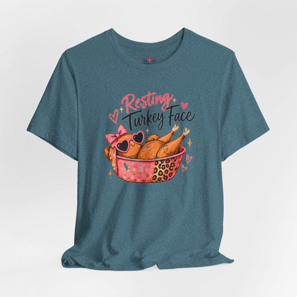 Resting Turkey Face Thanksgiving Turkey T-Shirt