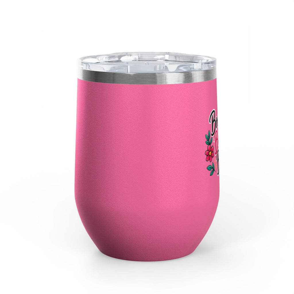Booked Busy Blessed Wine Tumbler – 12oz Insulated Travel Cup