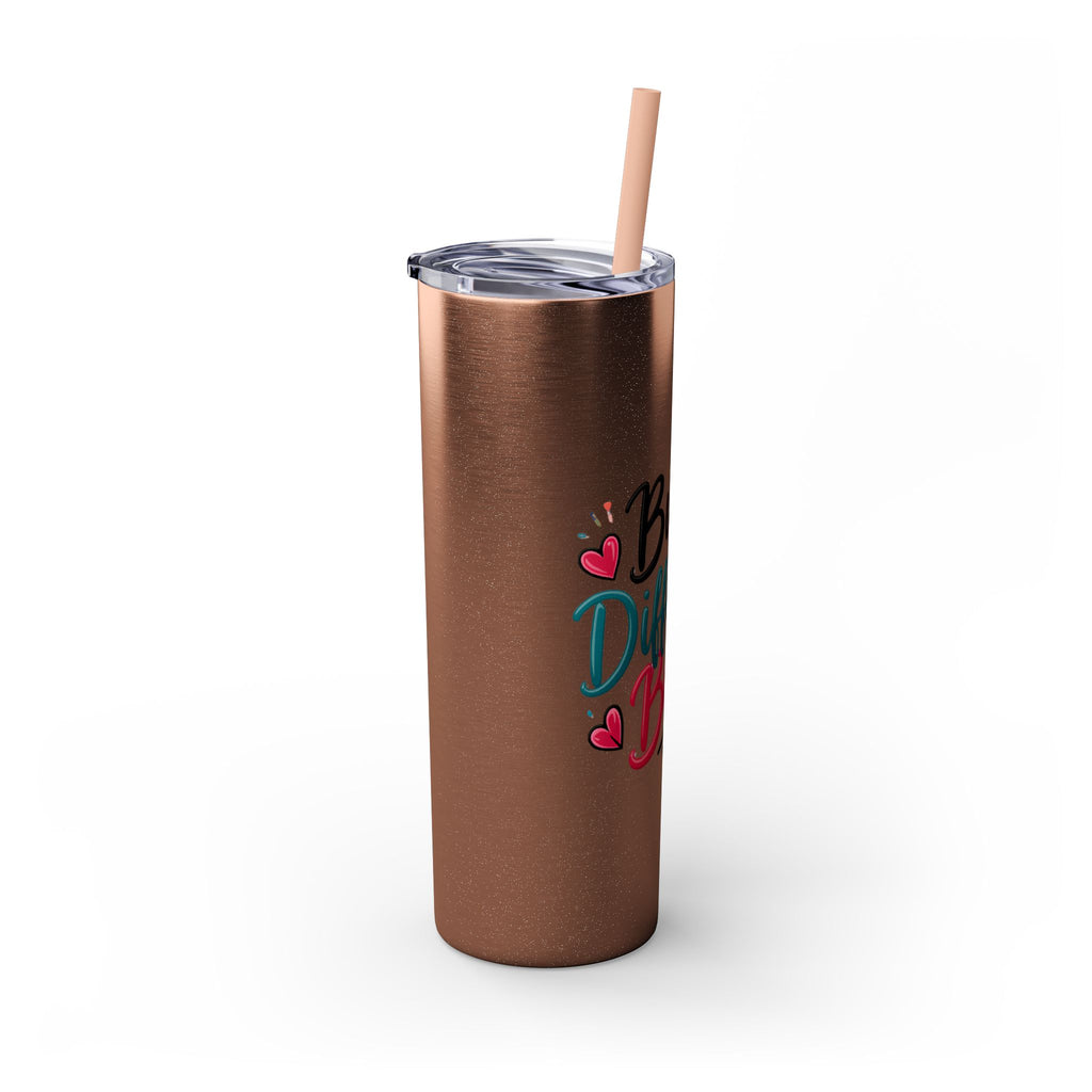 Built Different Babe Skinny Tumbler — 20oz Insulated Straw Cup