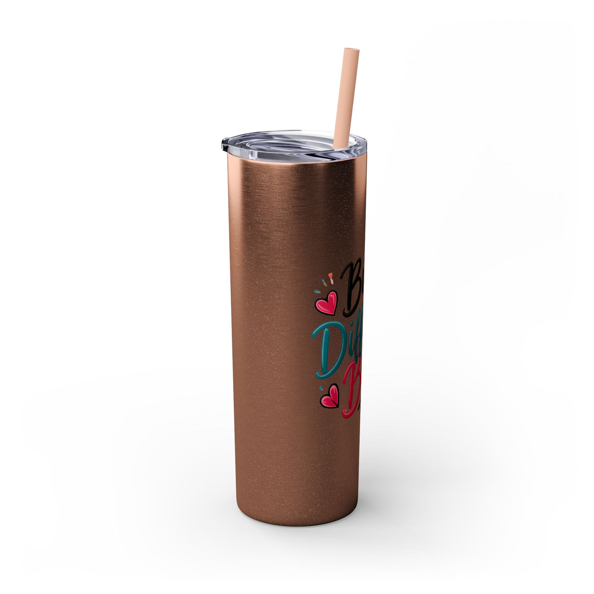 Built Different Babe Skinny Tumbler — 20oz Insulated Straw Cup