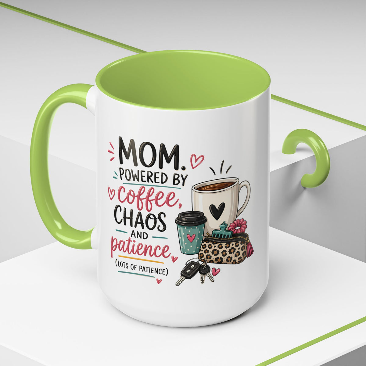 Coffee Lovers Accent Mug — Cute Cowgirl Boots & Coffee Illustration (11/15oz)
