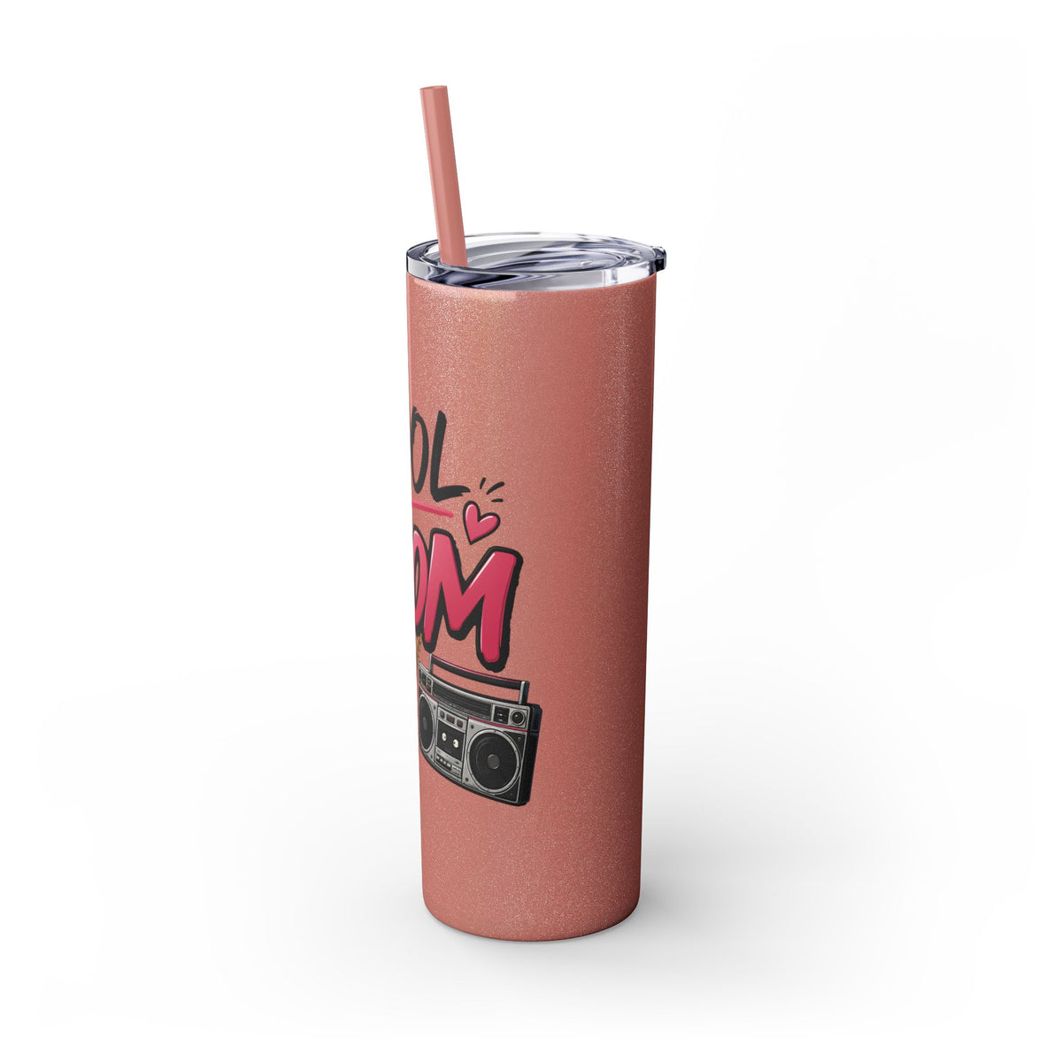 Skinny Tumbler — 'Cool Mom' 90s Retro Graphic, 20oz Travel Cup with Straw