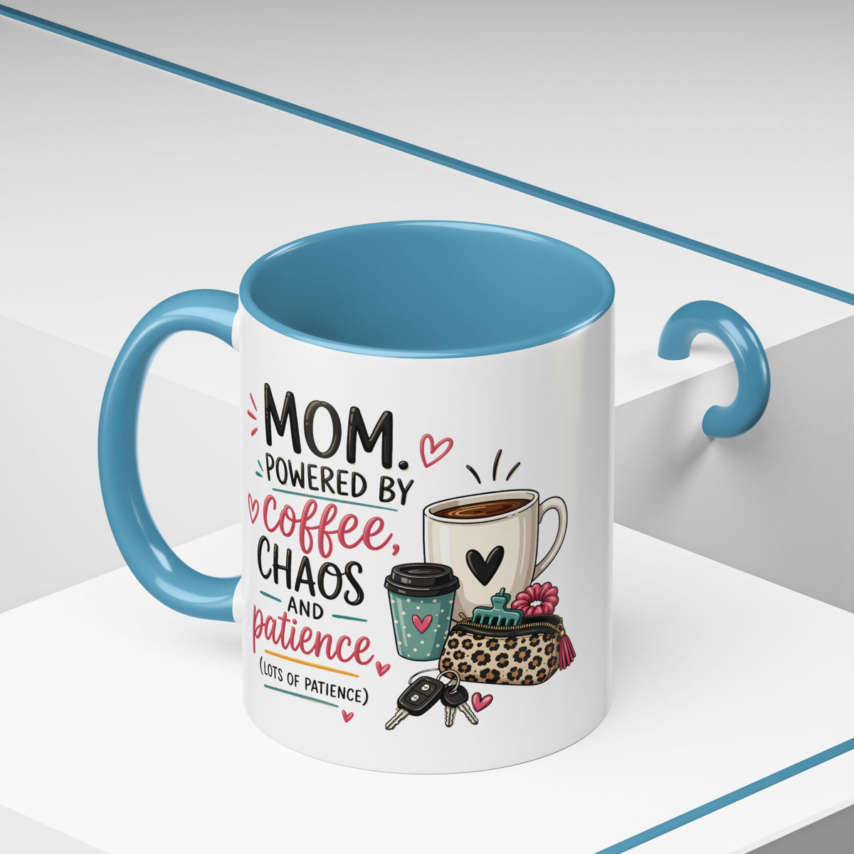 Coffee Lovers Accent Mug — Cute Cowgirl Boots & Coffee Illustration (11/15oz)