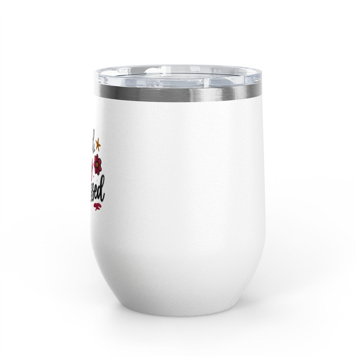 Booked Busy Blessed Wine Tumbler – 12oz Insulated Travel Cup