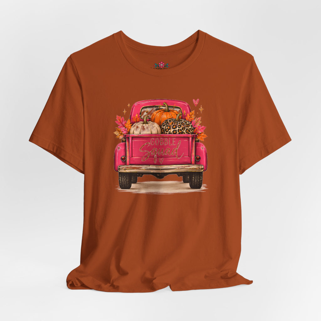 Gobbles Squad Thanksgiving Turkey Truck T-Shirt