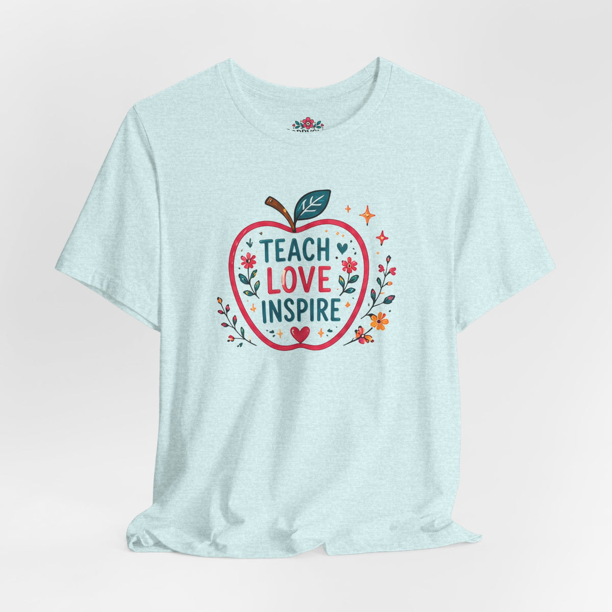Teach Love Inspire Apple T-Shirt — Gift for Teachers, Back to School Tee