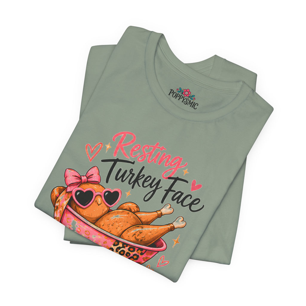 Resting Turkey Face Thanksgiving Turkey T-Shirt