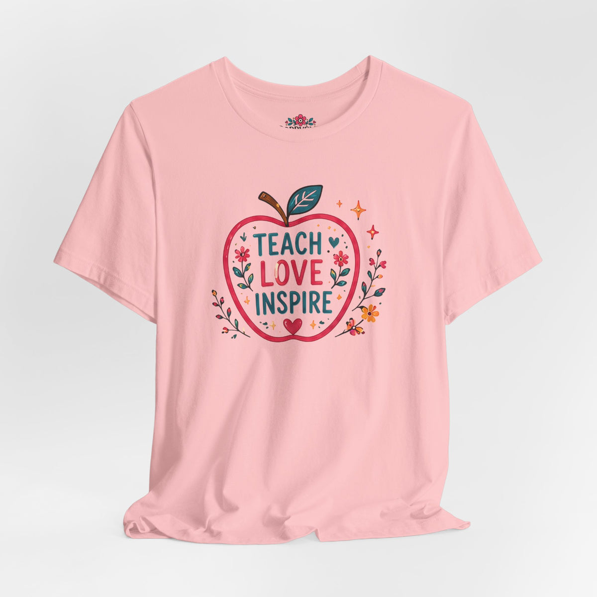 Teach Love Inspire Apple T-Shirt — Gift for Teachers, Back to School Tee