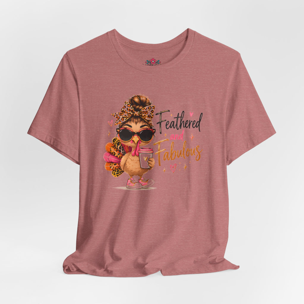 Feathered and Fabulous Flamingo Graphic Tee