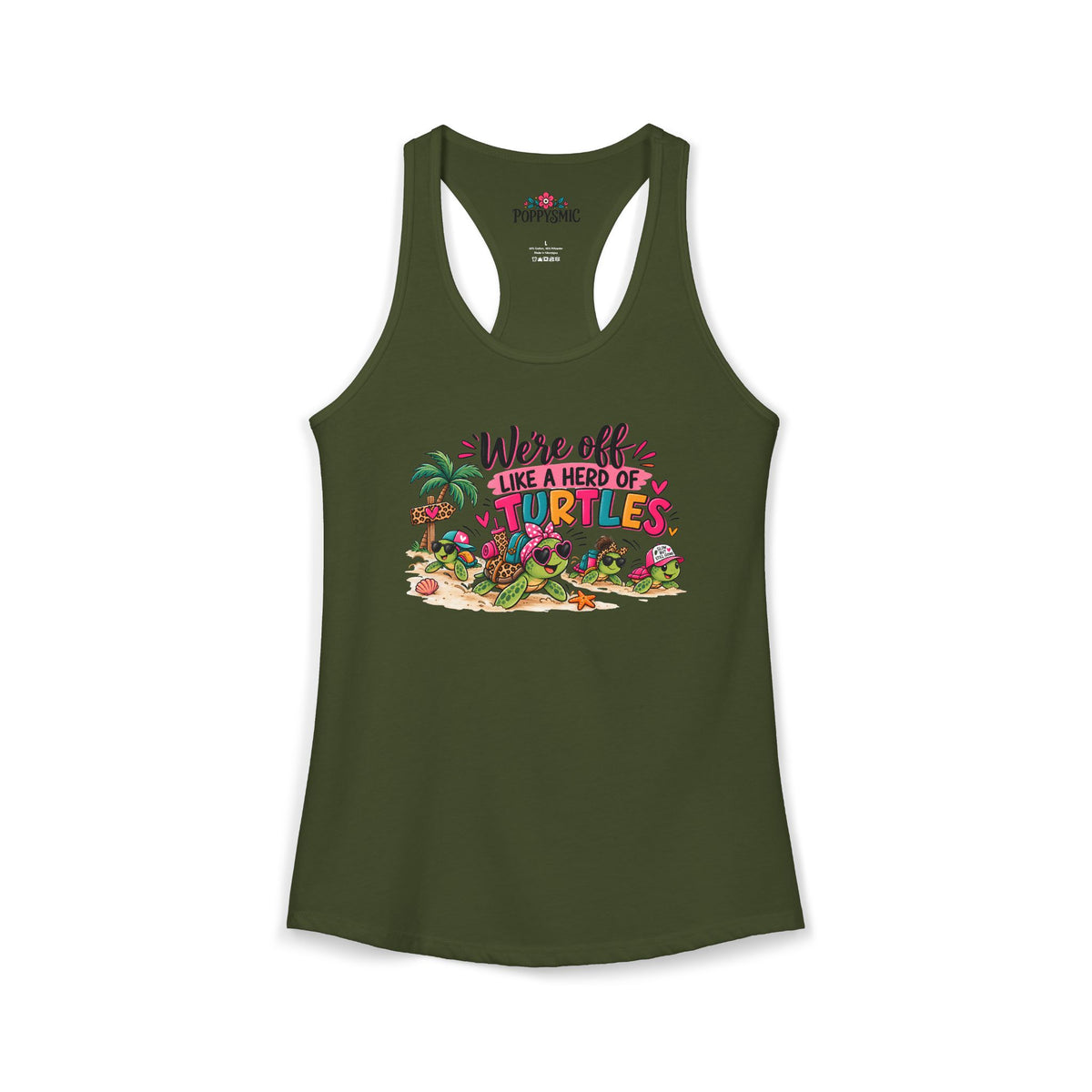 We're Off Like a Herd of Turtles Women's Racerback Tank