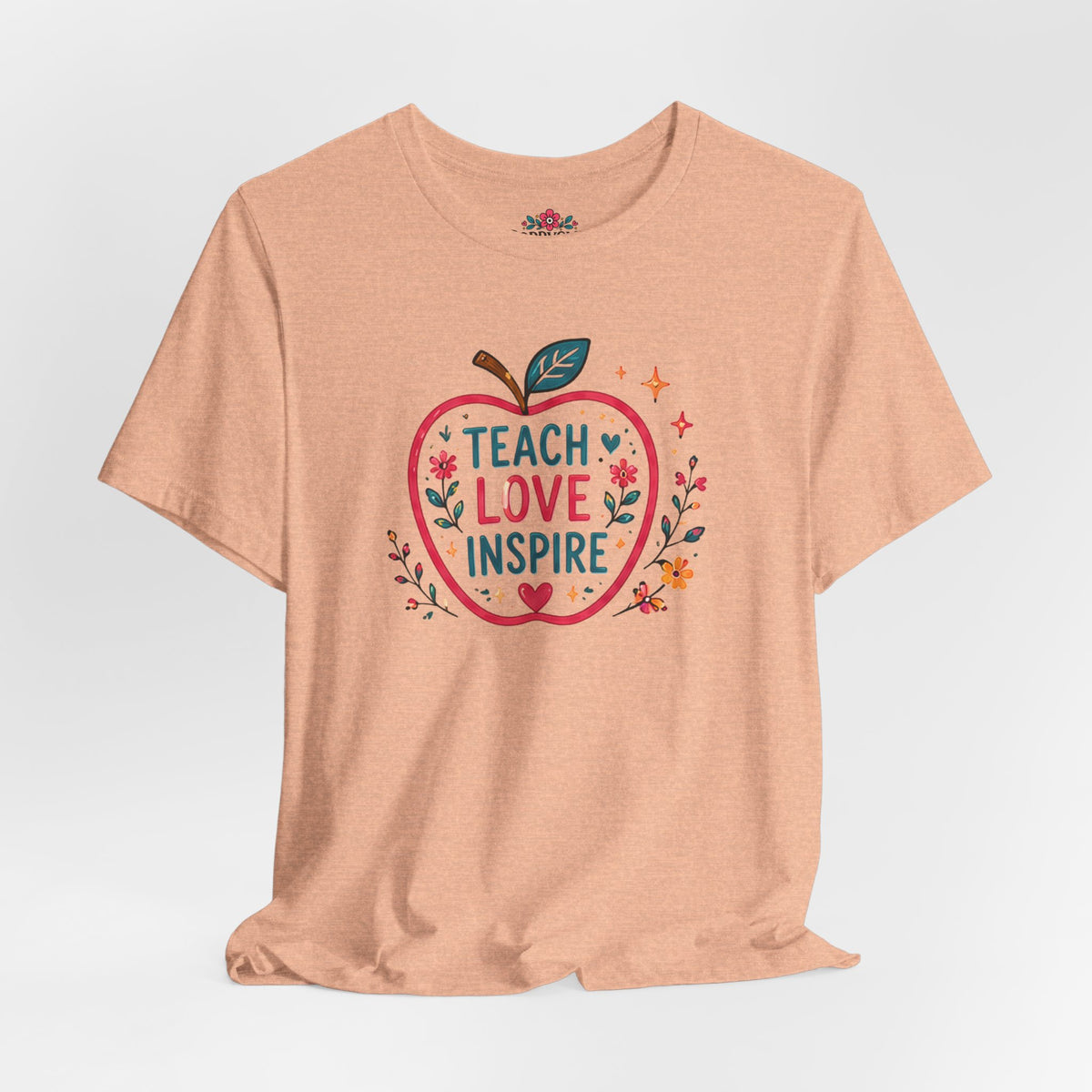 Teach Love Inspire Apple T-Shirt — Gift for Teachers, Back to School Tee