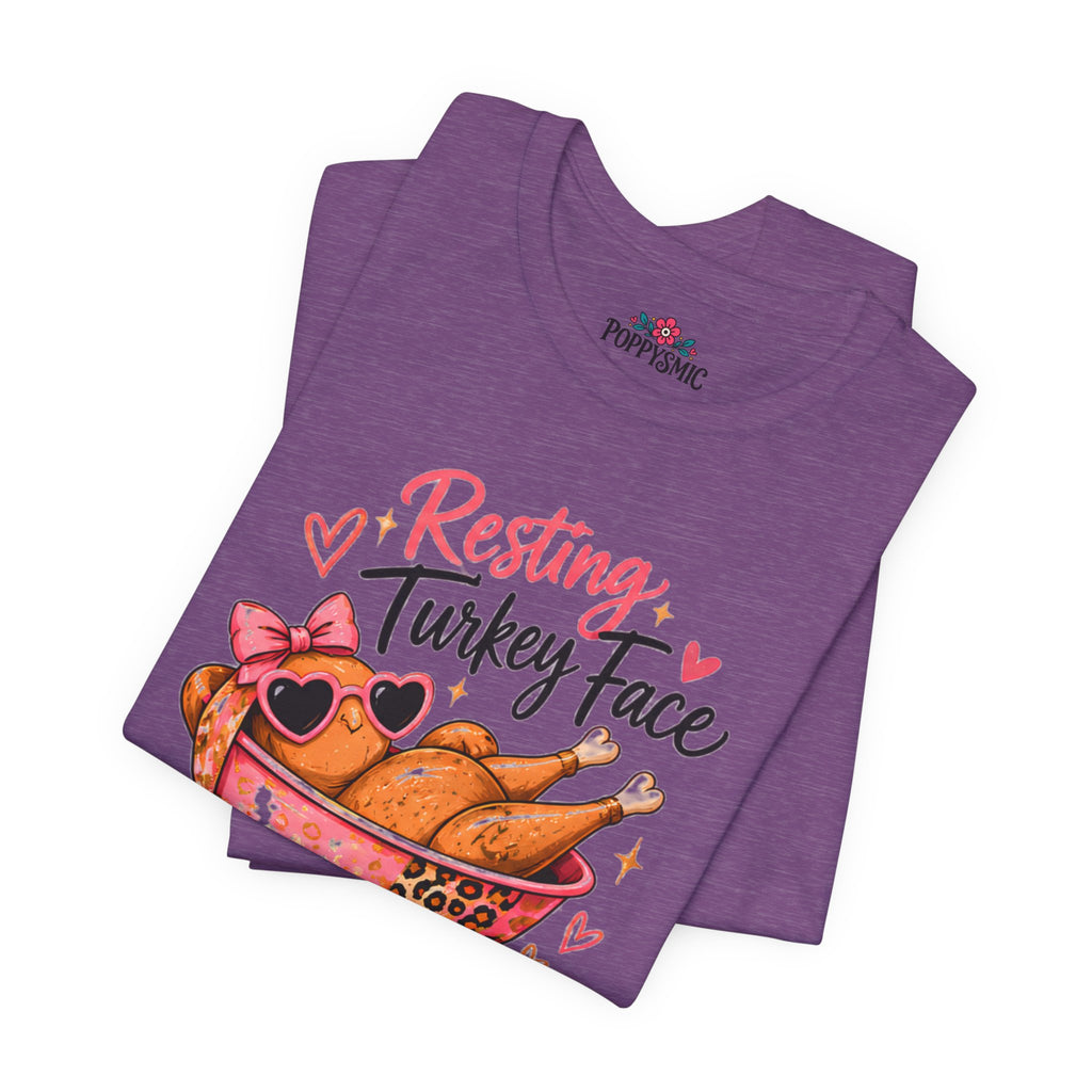 Resting Turkey Face Thanksgiving Turkey T-Shirt