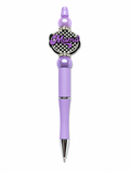 Purple Checkered Poppysmic Beadable Pen