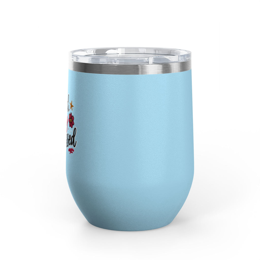 Booked Busy Blessed Wine Tumbler – 12oz Insulated Travel Cup