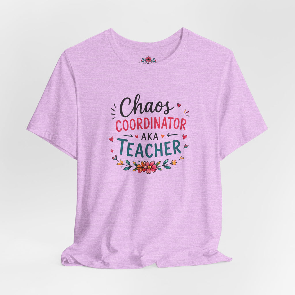 Teacher T-Shirt - "Chaos Coordinator AKA Teacher" Floral Graphic Tee