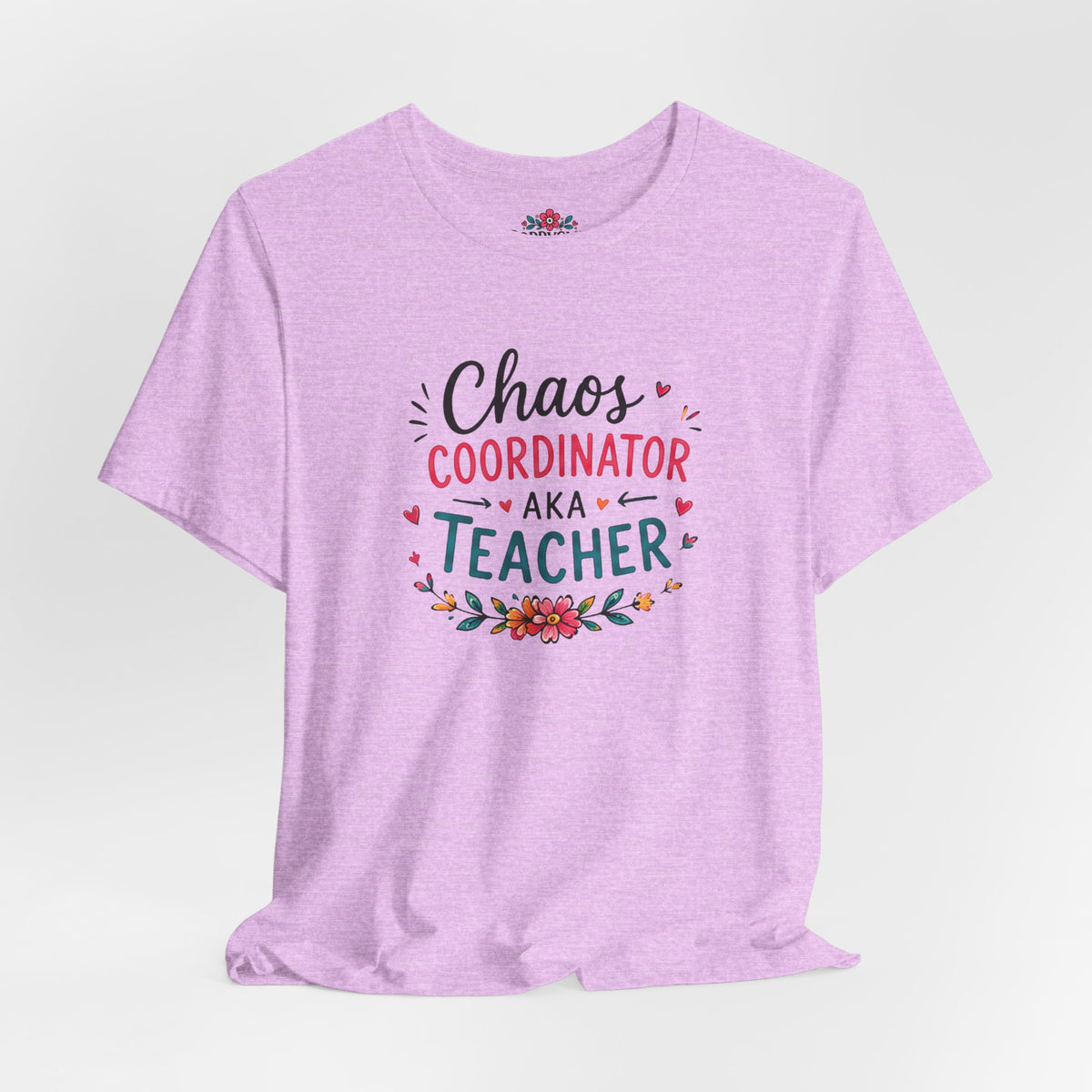Teacher T-Shirt - "Chaos Coordinator AKA Teacher" Floral Graphic Tee