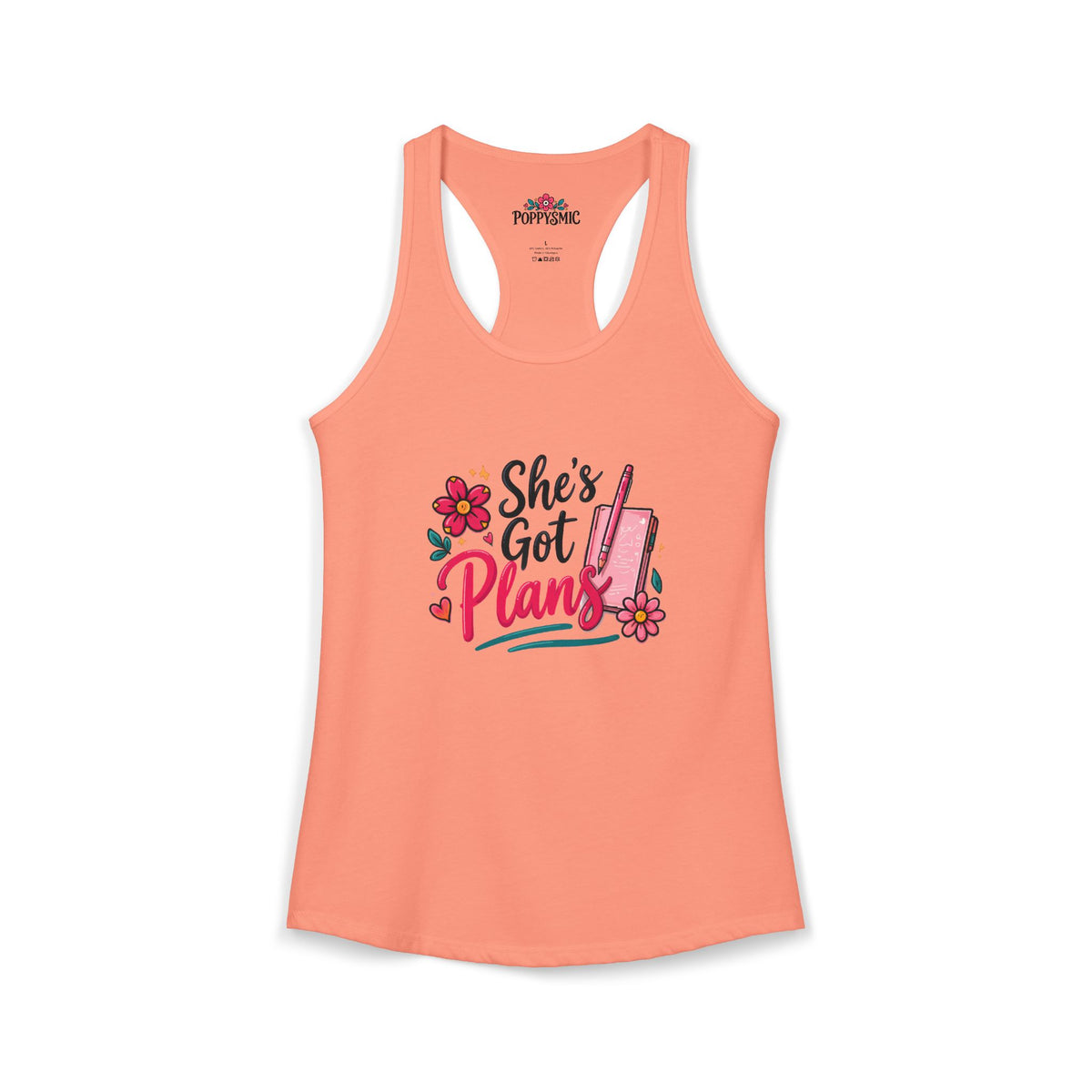She’s Got Plans Women's Ideal Racerback Tank