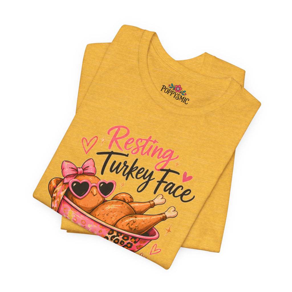 Resting Turkey Face Thanksgiving Turkey T-Shirt