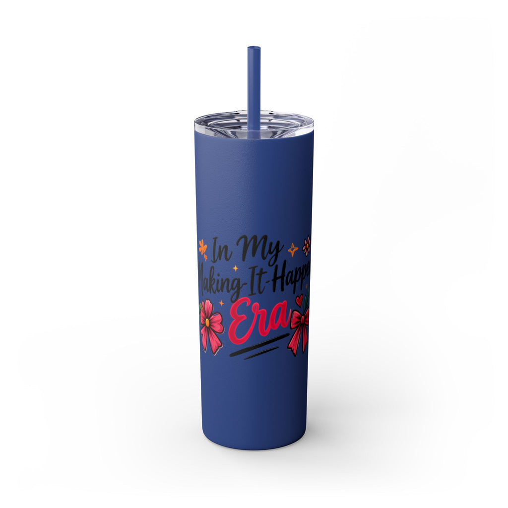 Skinny Tumbler | "In My Era Making It Happen" Floral 20oz Straw Tumbler