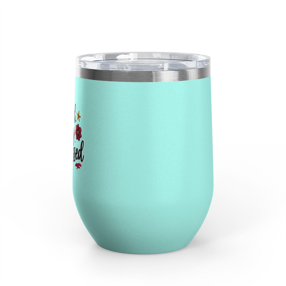 Booked Busy Blessed Wine Tumbler – 12oz Insulated Travel Cup