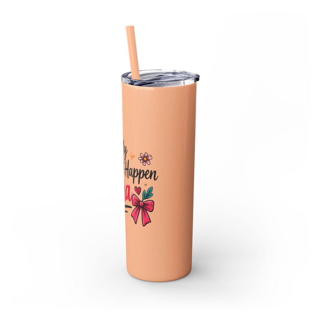 Skinny Tumbler | "In My Era Making It Happen" Floral 20oz Straw Tumbler