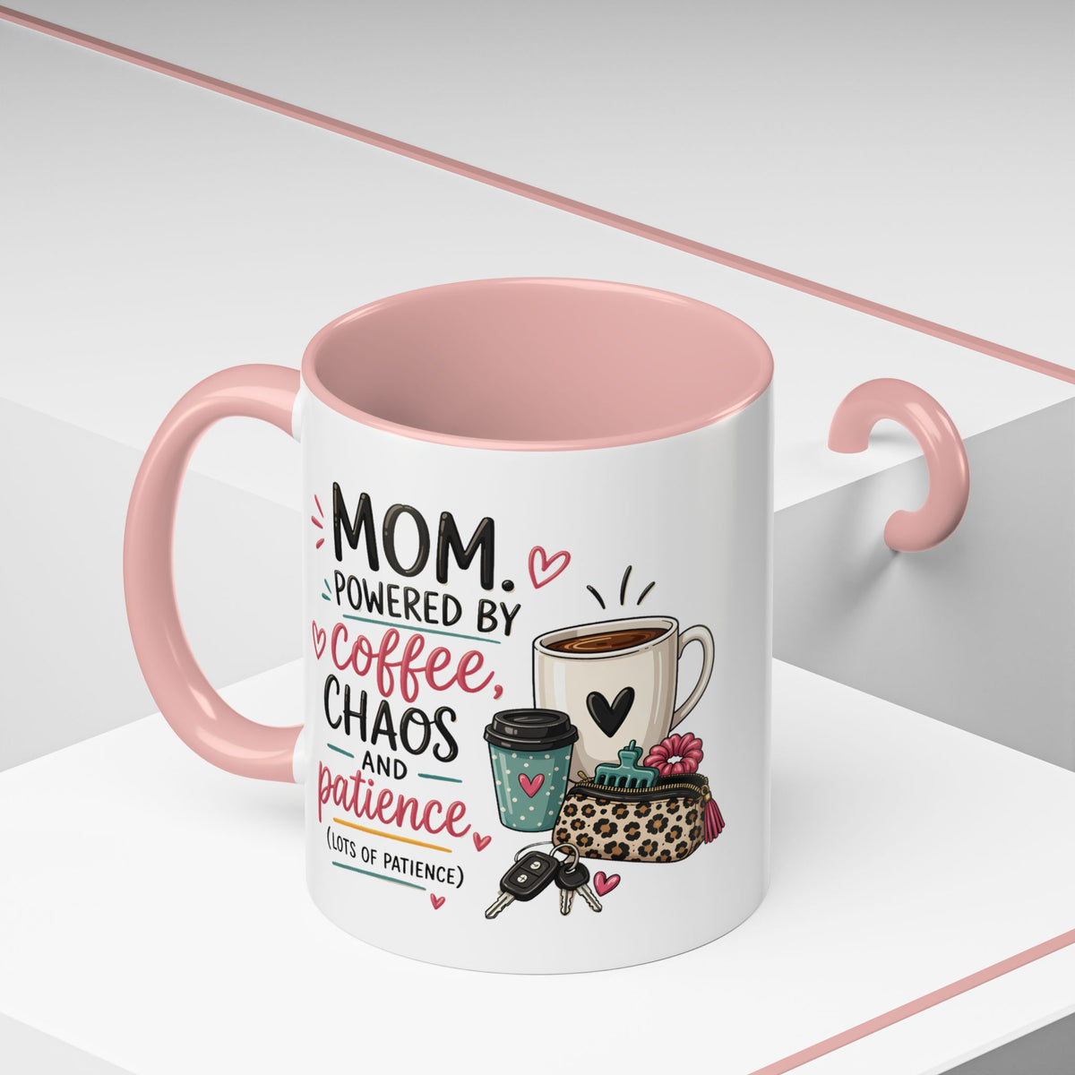 Coffee Lovers Accent Mug — Cute Cowgirl Boots & Coffee Illustration (11/15oz)