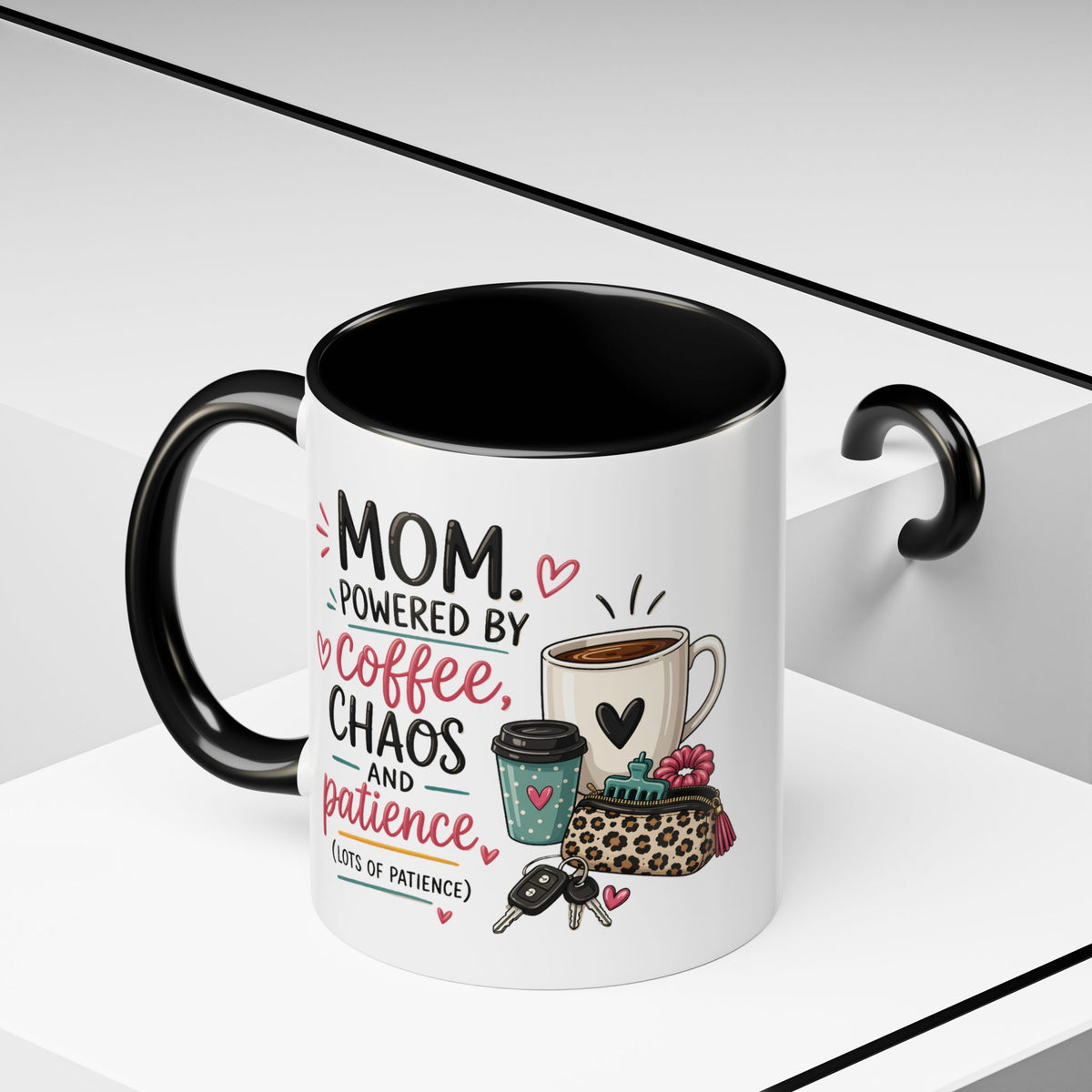 Coffee Lovers Accent Mug — Cute Cowgirl Boots & Coffee Illustration (11/15oz)