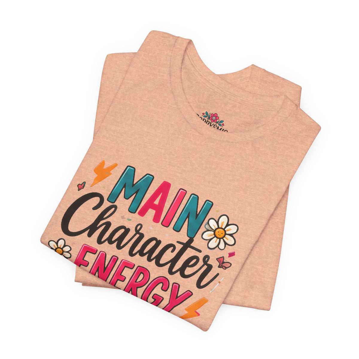 Main Character Energy T-Shirt — Retro Floral Graphic Tee