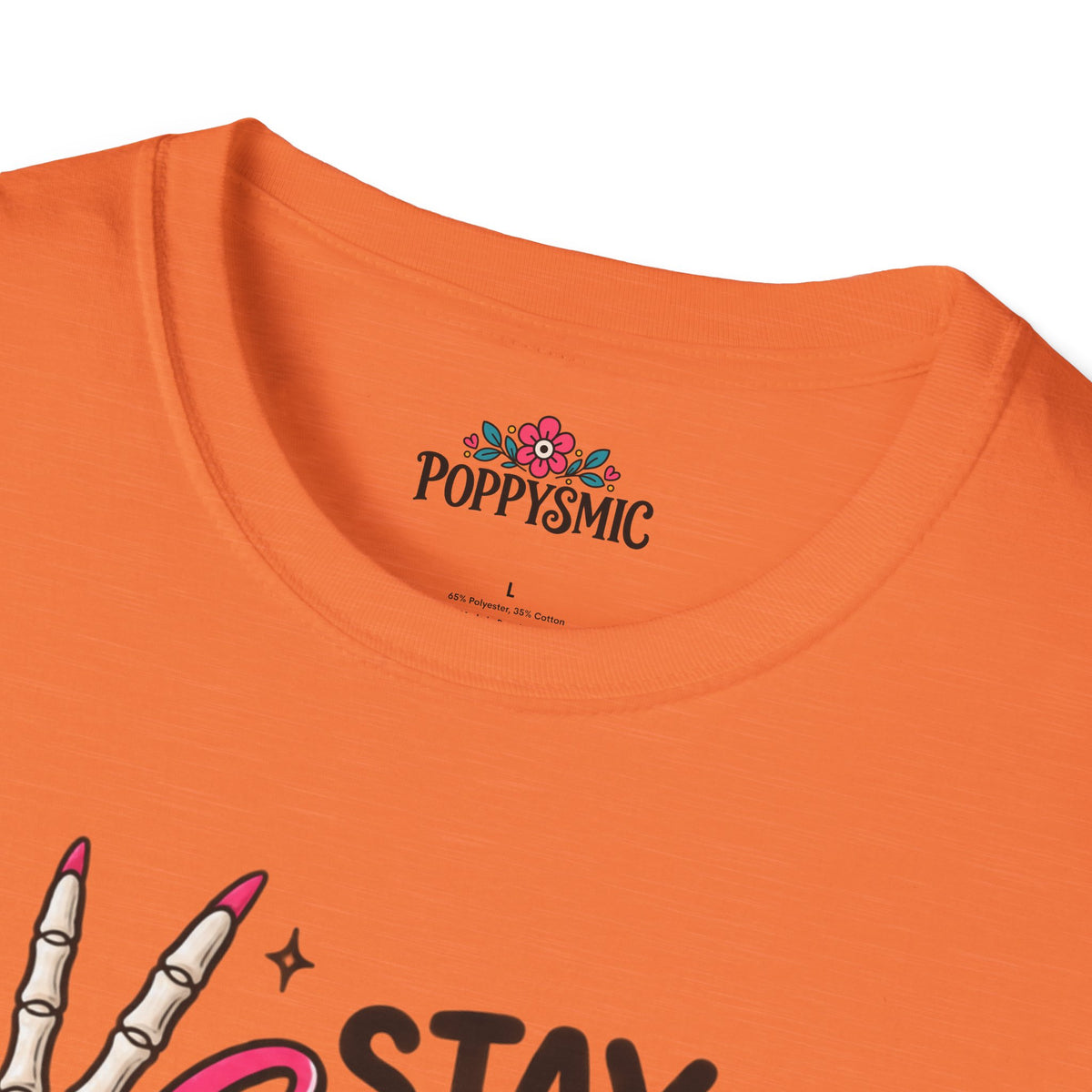 Stay Spooky Babes T-Shirt — Halloween Skeleton Peace Sign Tee