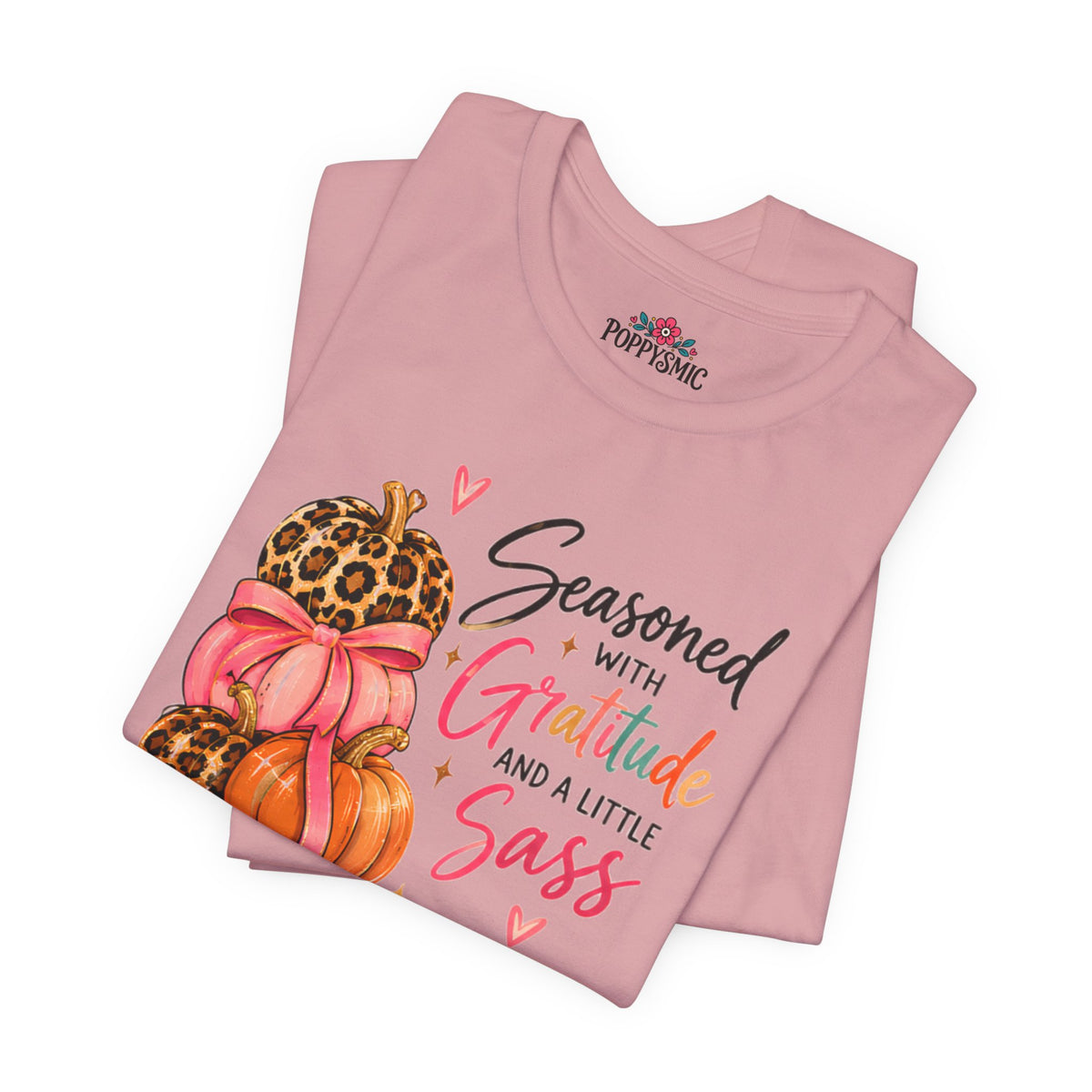 Seasoned with Gratitude and a Little Sass Thanksgiving Pumpkin Tee