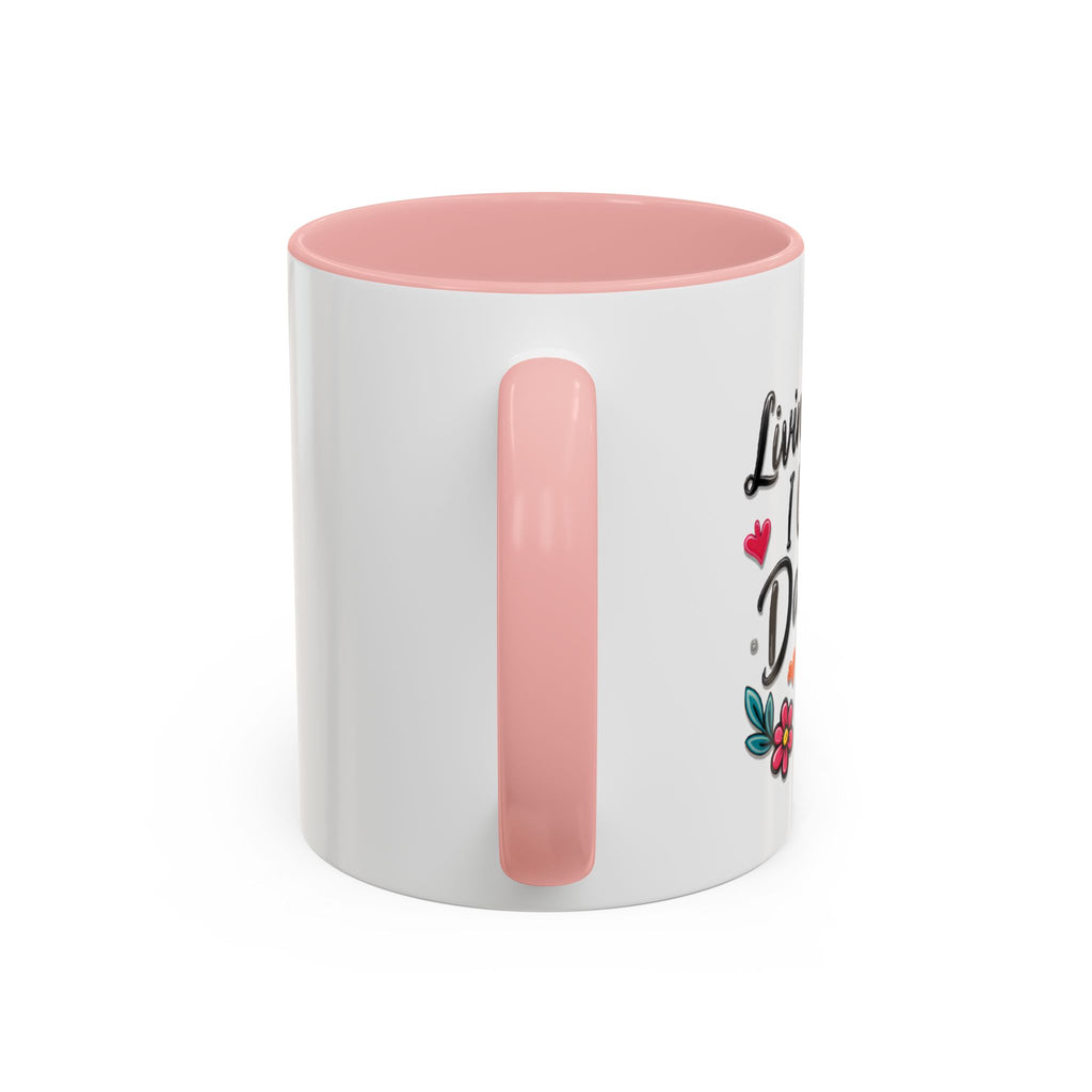 Inspirational Coffee Mug - "Live Life To Dream About" Accent Ceramic Mug (11/15oz)
