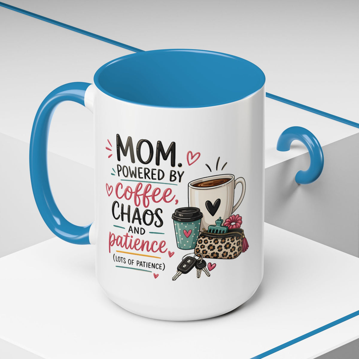 Coffee Lovers Accent Mug — Cute Cowgirl Boots & Coffee Illustration (11/15oz)