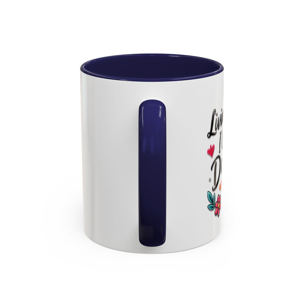 Inspirational Coffee Mug - "Live Life To Dream About" Accent Ceramic Mug (11/15oz)