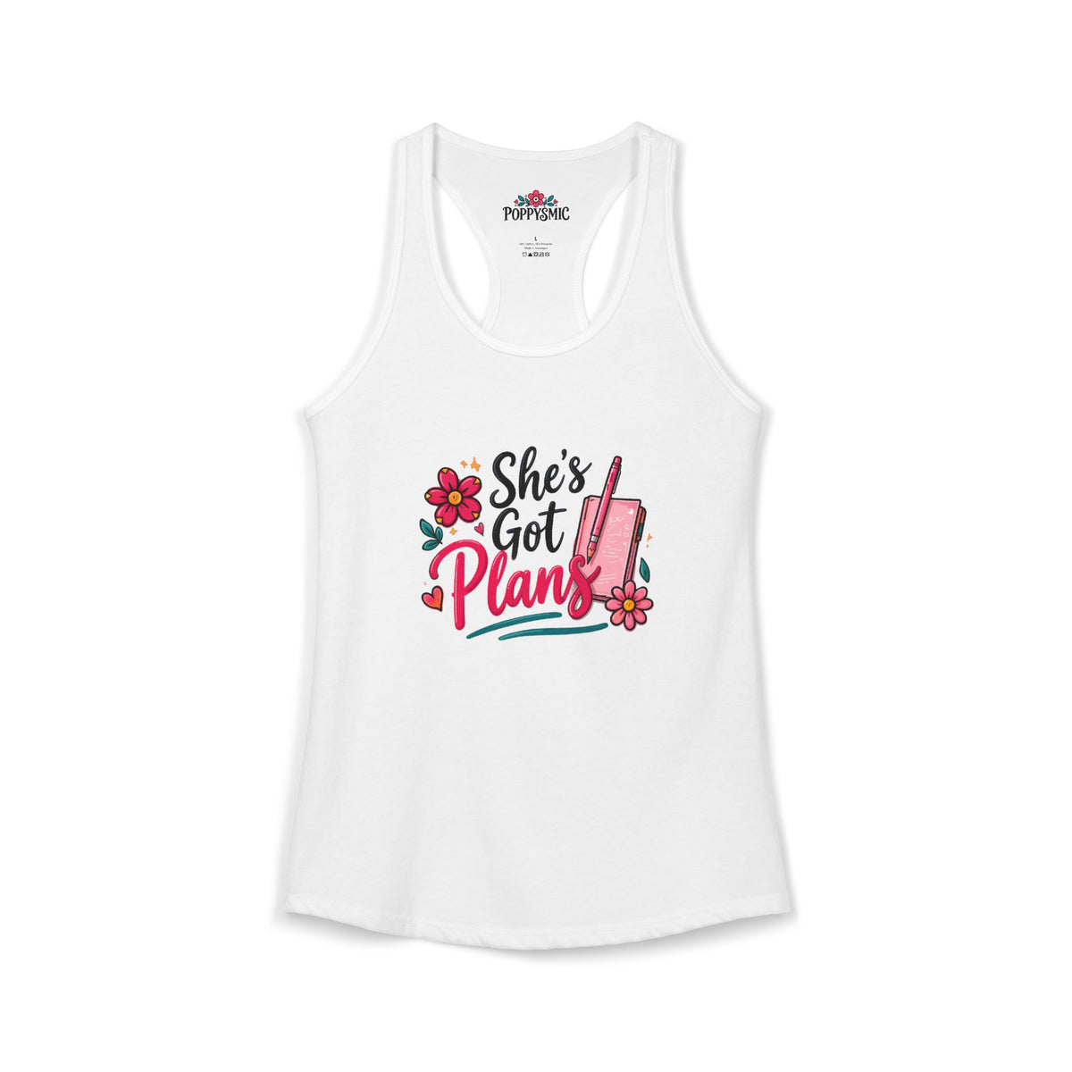 She’s Got Plans Women's Ideal Racerback Tank