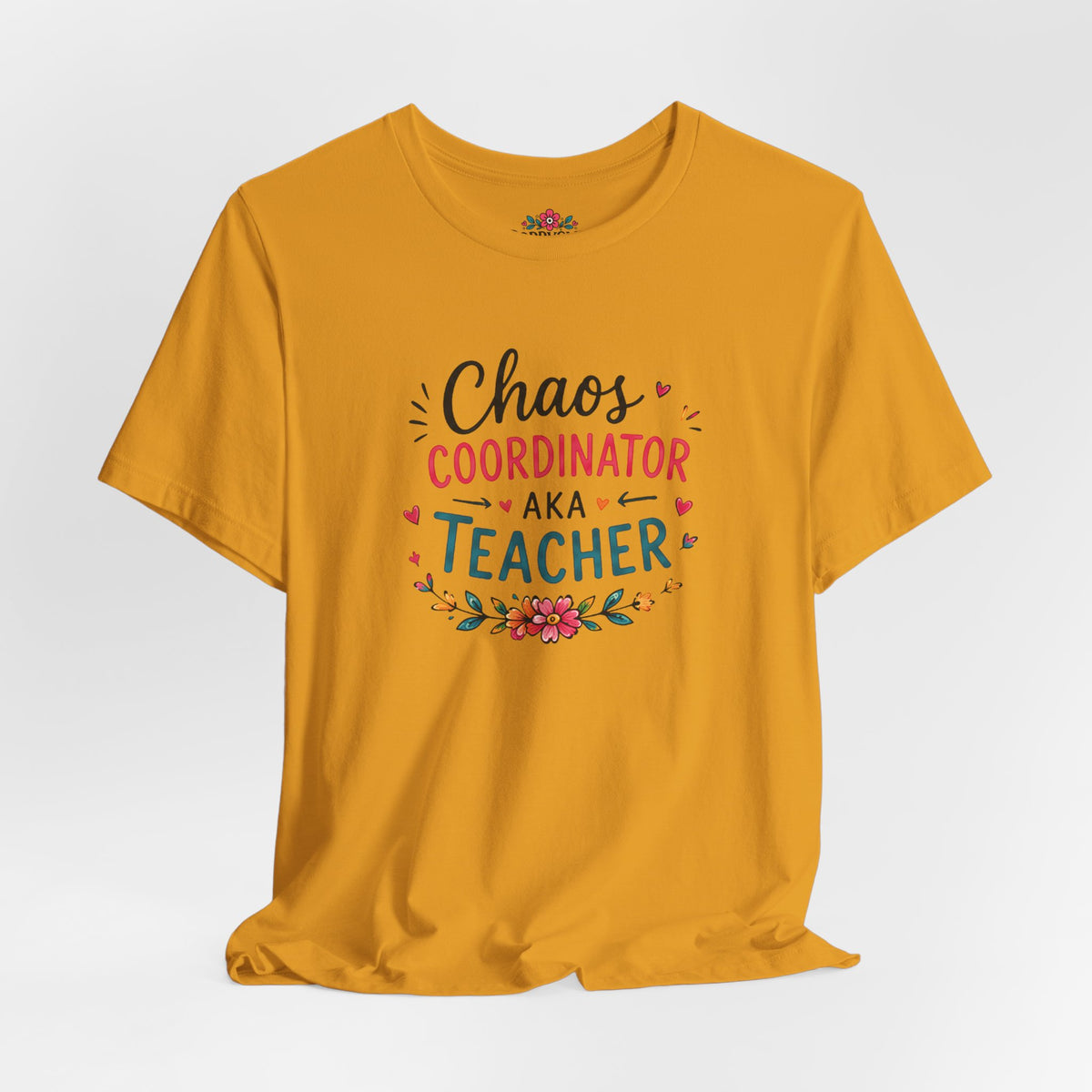 Teacher T-Shirt - "Chaos Coordinator AKA Teacher" Floral Graphic Tee