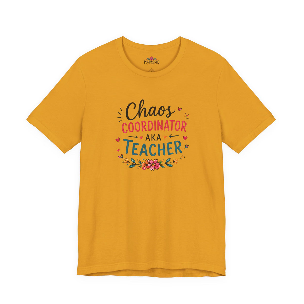 Teacher T-Shirt - "Chaos Coordinator AKA Teacher" Floral Graphic Tee